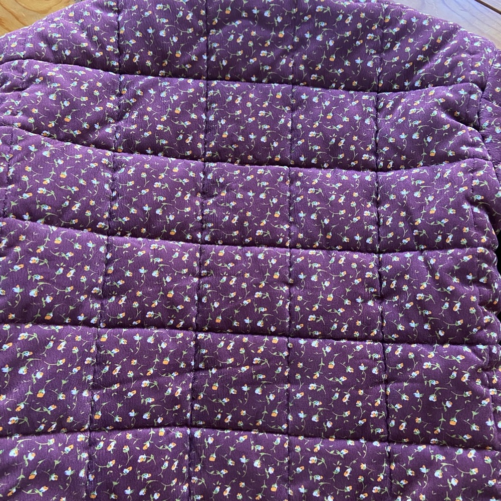 Lulus Burgundy Floral Quilted Puffer Jacket Women’s L EUC 🩷 - Picture 5 of 10